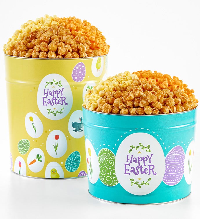 Happy Easter 3 1/2 Gallon 3 Flavor Popcorn Tin